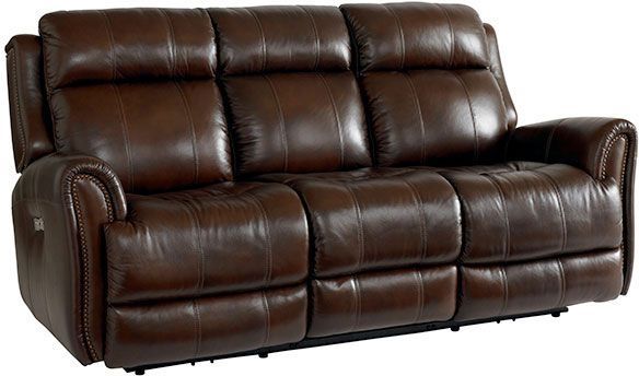 Bassett Club Level Marquee Power Motion Sofa in Chocolate